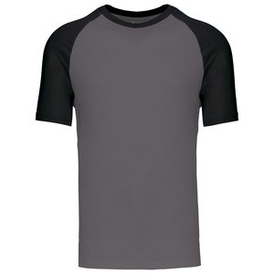 Kariban K330 - BASE BALL > T-SHIRT BICOLORE MANCHES COURTES Slate Grey/Black