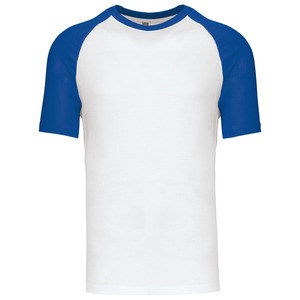 Kariban K330 - BASE BALL > T-SHIRT BICOLORE MANCHES COURTES White/Royal Blue