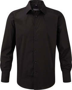 Russell Collection RU946M - Fitted Shirt - Chemise Ajustée Manches Longues Noir