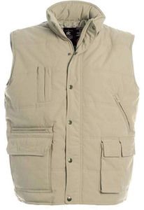 B&C CGEX - Bodywarmer Multi-poches Beige