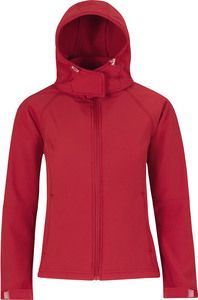 B&C CGJW937 - Veste Capuche Softshell Femme Rouge