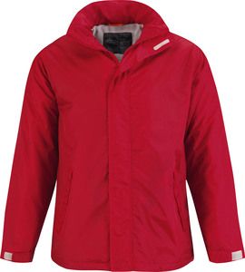 B&C CGJU824 - Coupe-Vent Doublé Micro Polaire Rouge