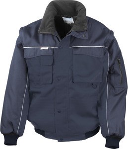 Result R71 - Blouson Pilote Workguard Manches Amovibles Navy/Navy