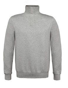 B&C Collection BA406 - Sweat-shirt zippé 1/4 Heather Grey