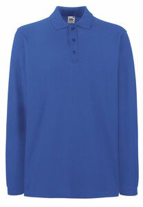 Fruit of the Loom SS258 - Polo à manches longues Premium Bleu Royal