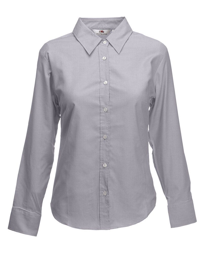 Fruit of the Loom SS001 - Chemise Oxford à manches longues de coupe féminine