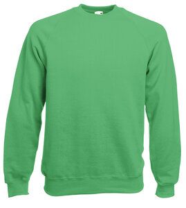 Fruit of the Loom SS270 - Sweat-shirt raglan Classic Vert Kelly