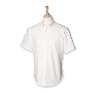 Henbury HB515 - Chemise Oxford classique à manches courtes Blanc