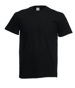 T-shirt Vintage Fruit Of The Loom Noir Délavé Taille 3XL Homme - Occasion