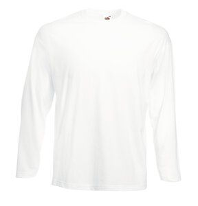 Fruit of the Loom 61-038-0 - T-Shirt Homme Manches Longues 100% Coton Blanc