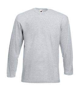 Fruit of the Loom 61-038-0 - T-Shirt Homme Manches Longues 100% Coton Heather Grey