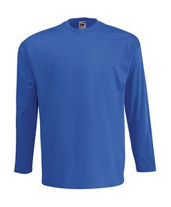 Fruit of the Loom 61-038-0 - T-Shirt Homme Manches Longues 100% Coton Bleu Royal