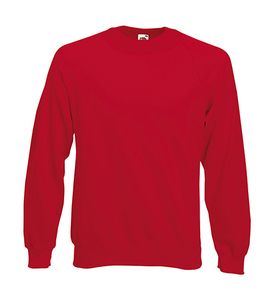 Fruit of the Loom 62-216-0 - Sweat-Shirt Homme Raglan Rouge