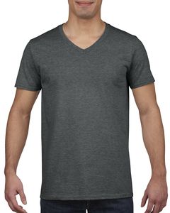Gildan 64V00 - T-Shirt Homme Col V 100% Coton Dark Heather