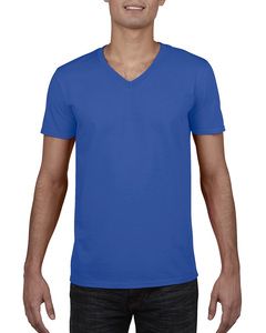 t-shirt homme col v