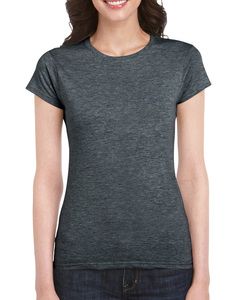 Gildan 64000L - T-shirt manches courtes femme RingSpun Dark Heather