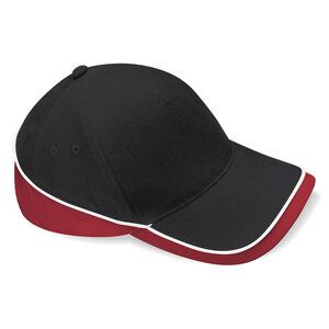 Beechfield B171 - Teamwear Competition Cap Black/Classic Red/White