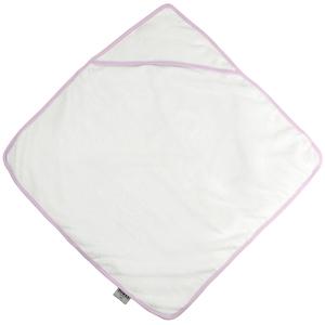 Towel City TC036 - Cape de Bain pour Bébé White/ Pink