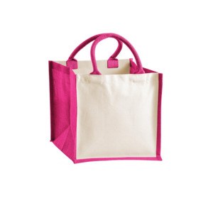 Westford Mill WM421 - Sac en Toile de Jute et Coton Fuchsia