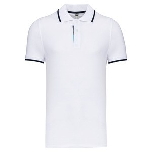 Kariban K245 - POLO MANCHES COURTES White / Navy / White