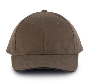 K-up KP011 - ORLANDO - CASQUETTE HOMME 6 PANNEAUX Khaki / Black