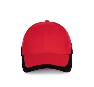 K-up KP045 - RACING - CASQUETTE BICOLORE 6 PANNEAUX Red / Black