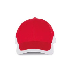 K-up KP045 - RACING - CASQUETTE BICOLORE 6 PANNEAUX Red / White