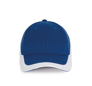 K-up KP045 - RACING - CASQUETTE BICOLORE 6 PANNEAUX Royal Blue / White