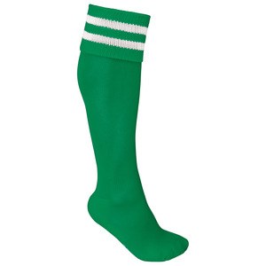 ProAct PA015 - STRIPED SPORTS SOCKS > CHAUSSETTES DE SPORT RAYÉES Sporty Kelly Green / White