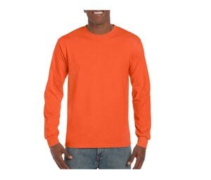 Gildan GI2400 - T-Shirt Homme Manches Longues 100% Coton Orange