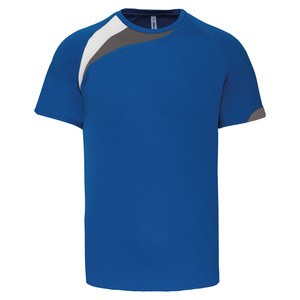 ProAct PA436 - T-SHIRT SPORT MANCHES COURTES UNISEXE Sporty Royal Blue / White / Storm Grey