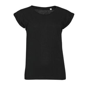 SOL'S 01406 - MELBA Tee Shirt Femme Col Rond Noir profond