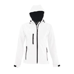 SOL'S 46802 - REPLAY WOMEN Softshell Femme à Capuche Blanc