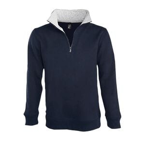 SOL'S 47300 - SCOTT Sweat Shirt Homme Col Camionneur (1/4 Zip) French marine