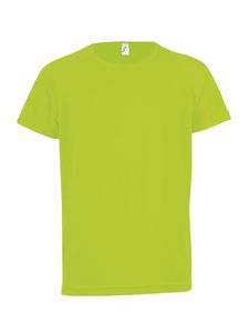 SOL'S 01166 - SPORTY KIDS Tee Shirt Enfant Manches Raglan Vert fluo