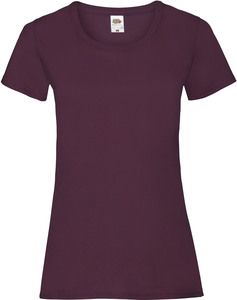 Fruit of the Loom SC61372 - T-Shirt Femme Coton Bourgogne