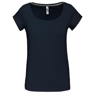 Kariban K384 - T-shirt col bateau manches courtes femme Marine