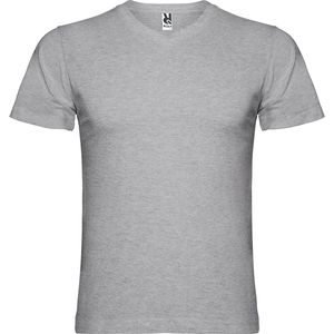 Roly CA6503 - SAMOYEDO T-shirt manches courtes tubulaire en col V double épaisseur Gris