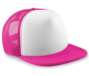 Beechfield BF64B - Casquette Enfant Snapback Trucker Fuchsia/white