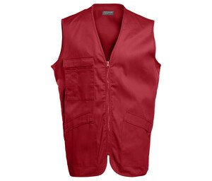 Pen Duick PK302 - Gilet Multi-Poches. Homme Rouge