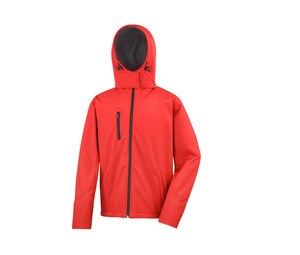 Result RS230 - Veste À Capuche Homme Fermeture Éclair Rouge/Noir