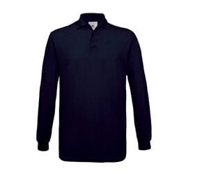 B&C BC425 - Polo Manches Longues 100% Coton Navy