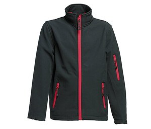 Pen Duick PK767 - Veste Soft-Shell enfant Noir/Rouge