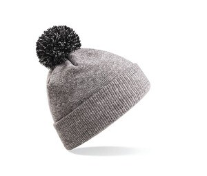 Beechfield BF450 - Bonnet avec Pompon Heather Grey/Black