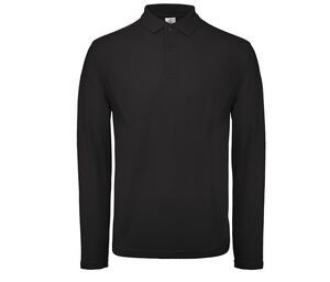 B&C ID1LS - Polo Homme Manches Longues Noir