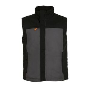 SOL'S 01567 - MISSION PRO Bodywarmer Bicolore Workwear Homme Dark Grey / Black