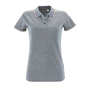 SOL'S 02082 - Paname Women Polo Chiné Femme Jean chiné clair