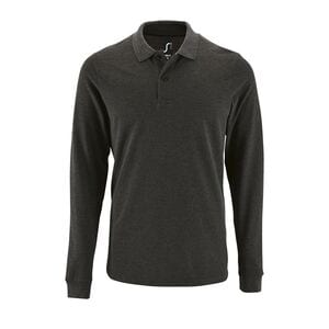 SOL'S 02087 - Perfect Lsl Men Polo Piqué Manches Longues Homme Charcoal Melange