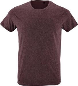 SOL'S 00553 - REGENT FIT Tee Shirt Homme Col Rond Ajusté Oxblood chiné