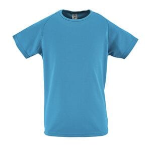 SOL'S 01166 - SPORTY KIDS Tee Shirt Enfant Manches Raglan Aqua